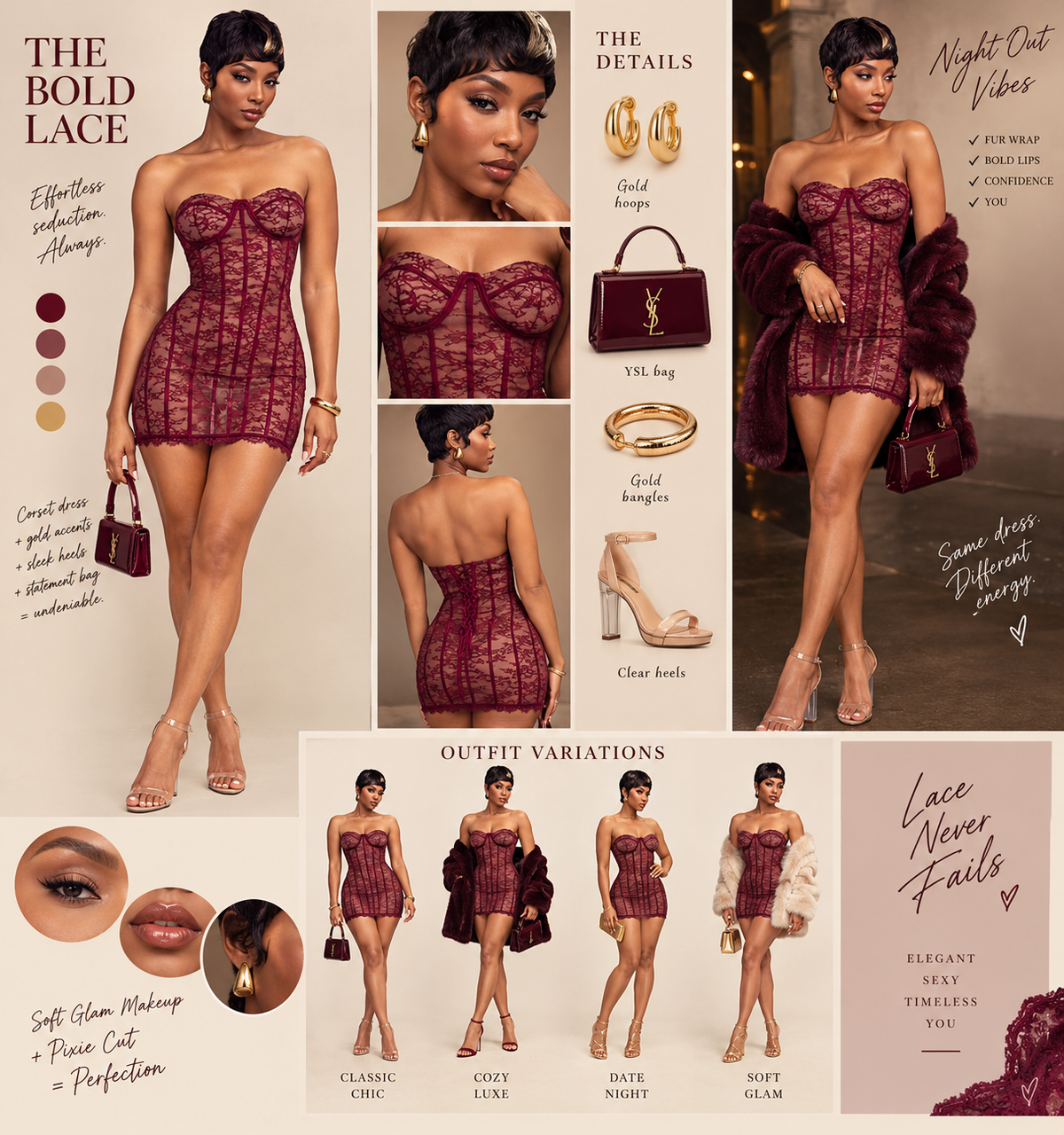 “Lacey” Holiday Mini Dress